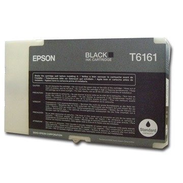 Epson T6161 inktcartridge zwart lage capaciteit (origineel) C13T616100 026166 - 1