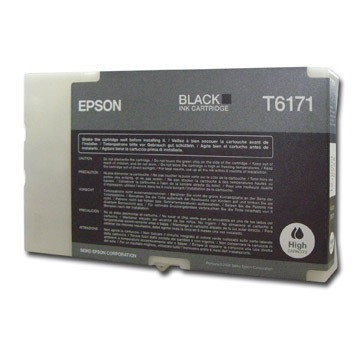 Epson T6171 inktcartridge zwart hoge capaciteit (origineel) C13T617100 026174 - 1
