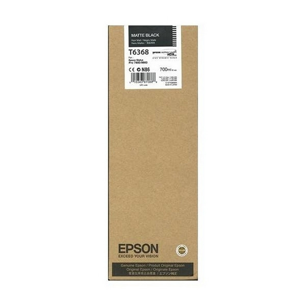 Epson T6368 inktcartridge mat zwart hoge capaciteit (origineel) C13T636800 904427 - 1