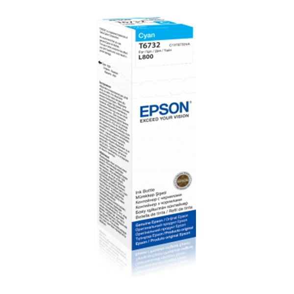 Epson T6732 inktfles cyaan (origineel) C13T67324A 905991 - 1