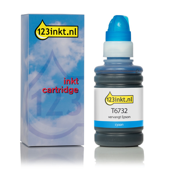 Epson T6732 inkttank cyaan (123inkt huismerk) C13T67324AC 026819 - 1