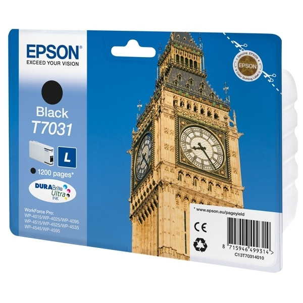 Epson T7031 inktcartridge zwart (origineel) C13T70314010 902987 - 1