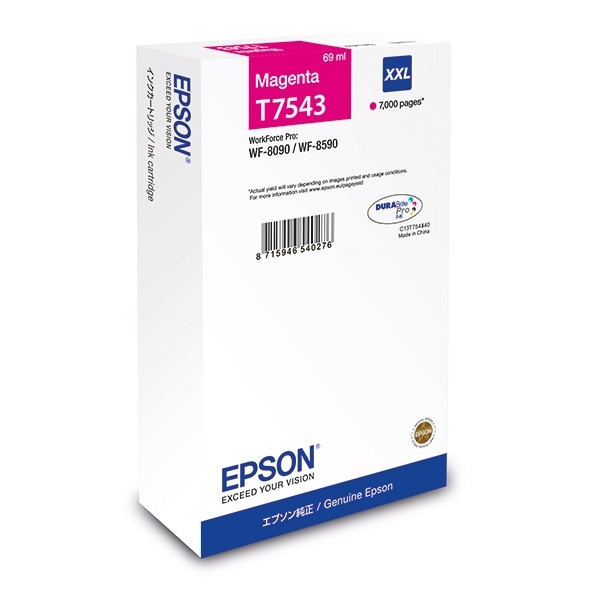 Epson T7543 inktcartridge magenta extra hoge capaciteit (origineel) 026928 - 1