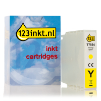 Epson T7554 inktcartridge geel hoge capaciteit (123inkt huismerk)