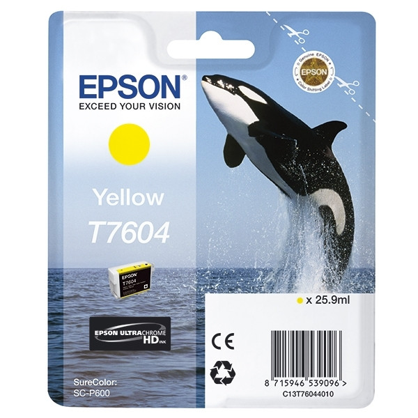 Epson T7604 inktcartridge geel (origineel) C13T76044010 026728 - 1