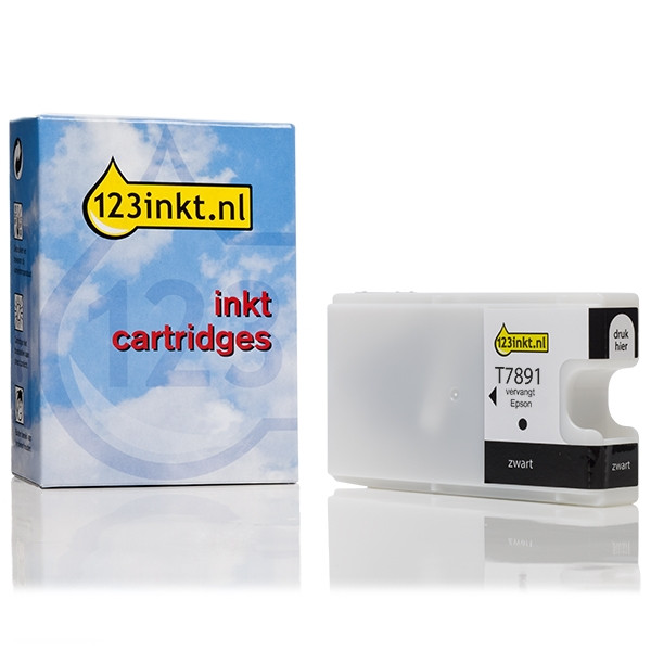 Epson T7891 inktcartridge zwart extra hoge capaciteit (123inkt huismerk) C13T789140C 026661 - 1