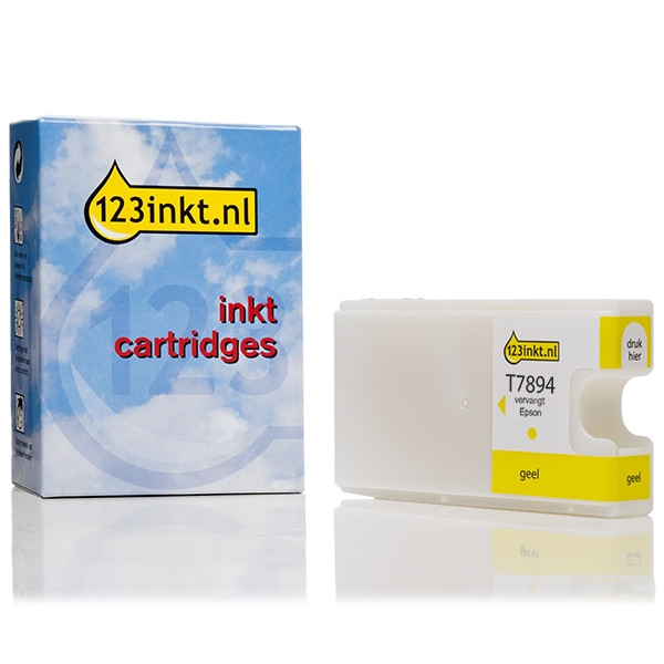 Epson T7894 inktcartridge geel extra hoge capaciteit (123inkt huismerk) C13T789440C 026667 - 1