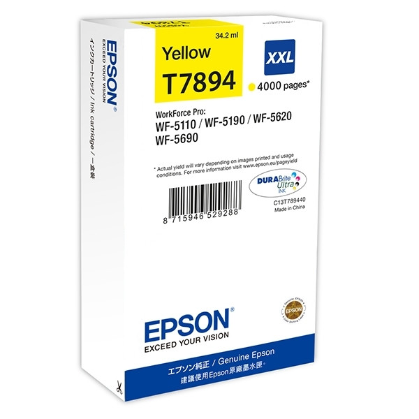 Epson T7894 inktcartridge geel extra hoge capaciteit (origineel) C13T789440 903635 - 1