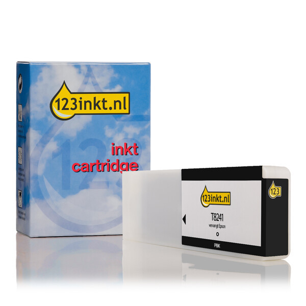 Epson T8241 inktcartridge foto zwart (123inkt huismerk) C13T824100C 026893 - 1