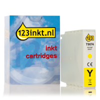 Epson T9074 inktcartridge geel extra hoge capaciteit (123inkt huismerk) C13T907440C 026963