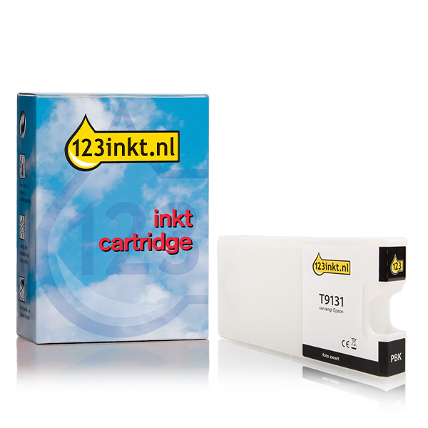 Epson T9131 inktcartridge foto zwart (123inkt huismerk) C13T913100C 026987 - 1