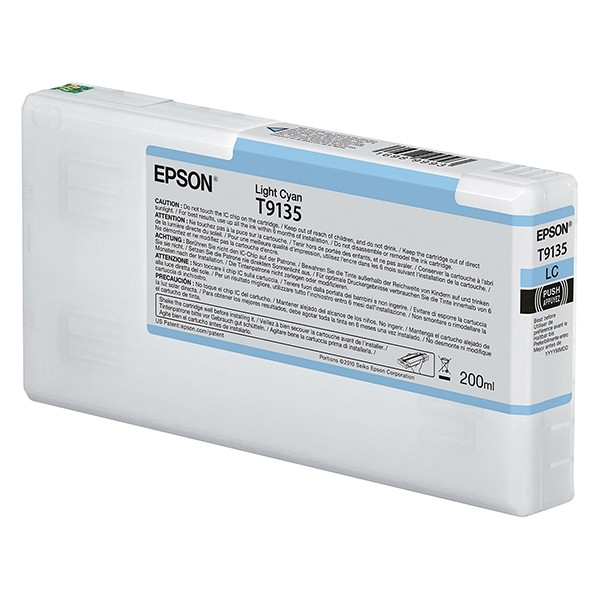 Epson T9135 inktcartridge licht cyaan (origineel) C13T913500 026994 - 1