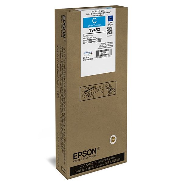 Epson T9452 inktcartridge cyaan hoge capaciteit (origineel) C13T945240 904938 - 1