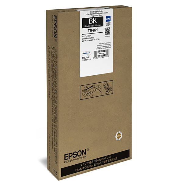 Epson T9461 inktcartridge zwart extra hoge capaciteit (origineel) C13T946140 025968 - 1