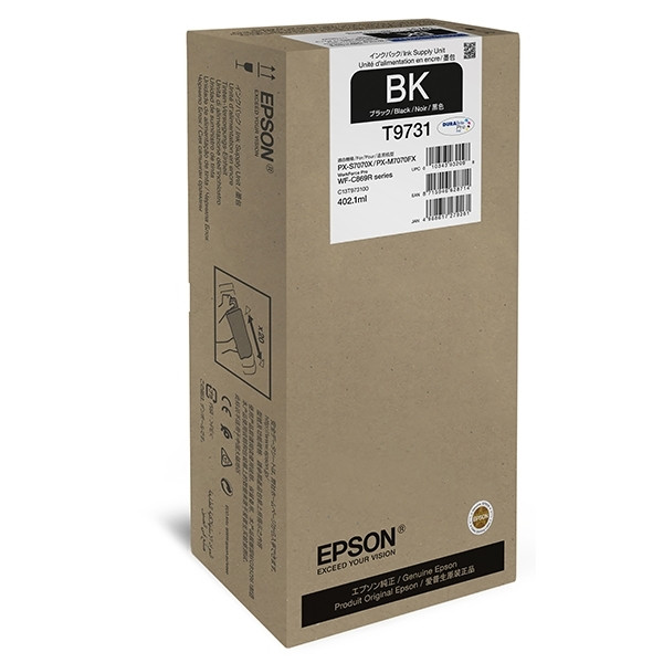 Epson T9731 inktcartridge zwart hoge capaciteit (origineel) C13T973100 027042 - 1