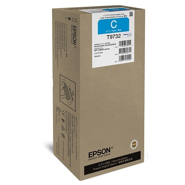 Epson T9732 inktcartridge cyaan hoge capaciteit (origineel) C13T973200 027044 - 1