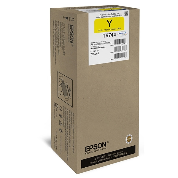 Epson T9744 inktcartridge geel extra hoge capaciteit (origineel) C13T974400 027056 - 1