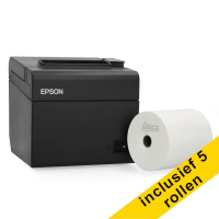 Epson TM-T20III (011) bonprinter zwart bundel met 123inkt kassarol 80x80x12 thermo wit (5 stuks) 831985