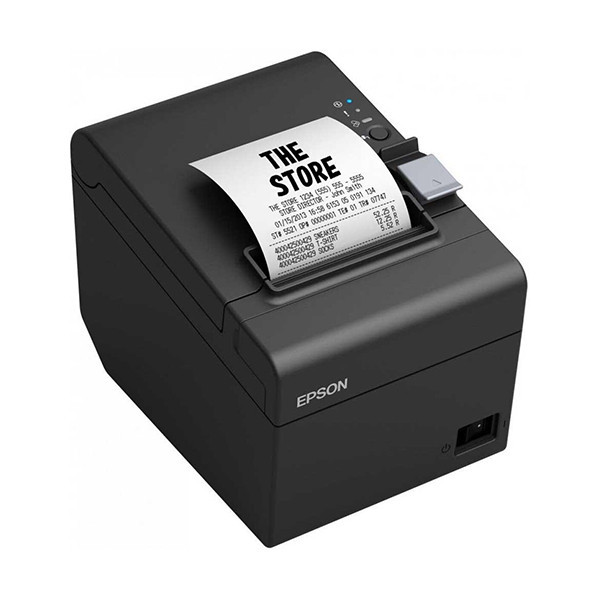 Epson TM-T20III (012) bonprinter zwart met ethernet bundel met 123inkt kassarol 80x80x12 thermo wit (5 stuks)  831986 - 4