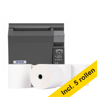 Epson TM-T88VII bonprinter bundel met 123inkt kassarol 80x80x12 thermo wit (5 stuks) 832332 Epson TM-T88VII bonprinter bundel met 123inkt kassarol 80x80x12 thermo wit (5 stuks) 832332