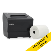 Epson TM-T88VII bonprinter bundel met 123inkt kassarol 80x80x12 thermo wit (5 stuks) 832332