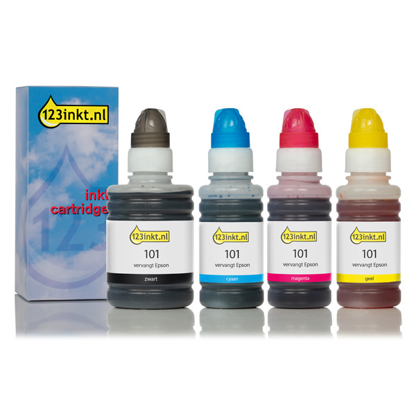 Epson 101 zwart Kort nummer Epson Inkt cartridges Epson 101 inkttank zwart  (origineel) 101 epson 101 inktfles 123inkt.nl