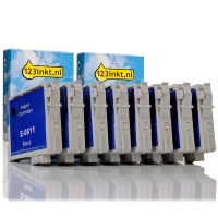 Epson aanbieding: 2 x set T061-serie zwart + 3 kleuren (123inkt huismerk) C13T06154010C 110611