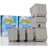 Epson aanbieding: 3 x T036 zwart + 3 x T037 kleur (123inkt huismerk) C13T03614010C C13T03704010C 110430