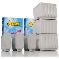 Epson aanbieding: 3 x T050 zwart + 3 x T053 kleur (123inkt huismerk) C13T05014010C C13T05304010C 110110