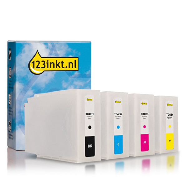 Epson aanbieding: T04B-serie zwart + 3 kleuren (123inkt huismerk) 127087 - 1