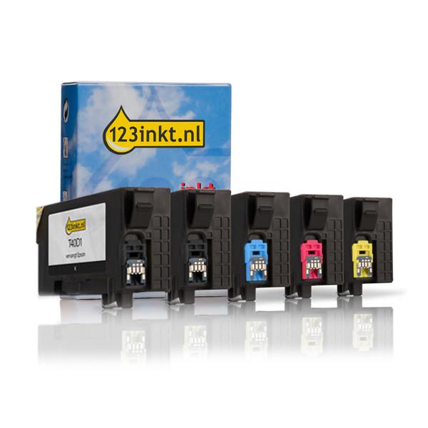 Epson aanbieding: T40D serie 2x zwart + 3 kleuren (123inkt huismerk)  160834 - 1