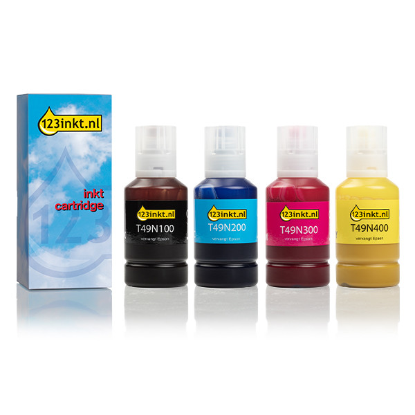 Epson aanbieding: T49N-serie zwart + 3 kleuren (123inkt huismerk) 160682 - 1
