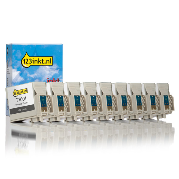 Epson aanbieding: T760-serie 4x zwart + 5 kleuren (123inkt huismerk) C13T76014010C C13T76024010C C13T76034010C C13T76044010C C13T76054010C 127057 - 1