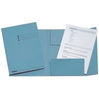 Esselte 3-klepsmap met lijnbedrukking maat folio blauw (50 stuks) 1032302 203740