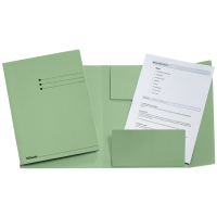 Esselte 3-klepsmap met lijnbedrukking maat folio groen (50 stuks) 1032308 203748
