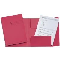 Esselte 3-klepsmap met lijnbedrukking maat folio rood (50 stuks) 1032315 203752