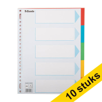 Aanbieding: 10x Esselte 100197 kartonnen tabbladen A4 met 5 tabs (23-gaats) 203511