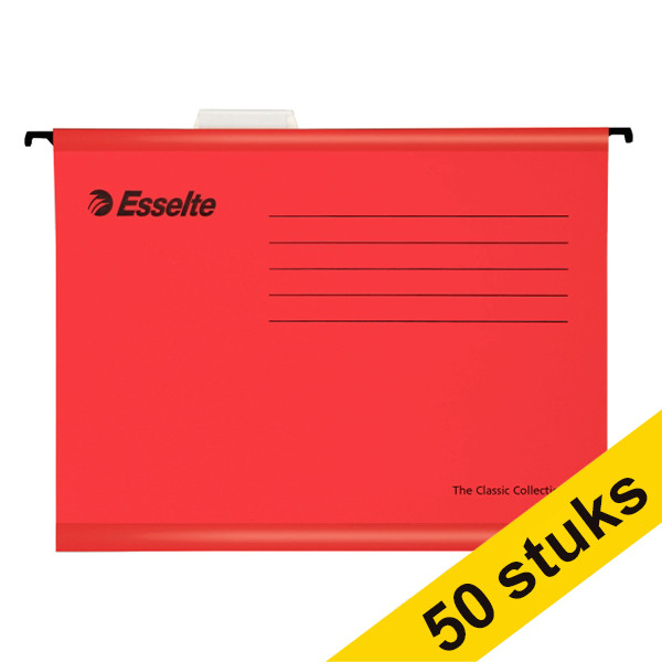 Aanbieding: 2x Esselte Classic versterkte hangmap - voor Folio, rood (25 stuks) 203162 - 1