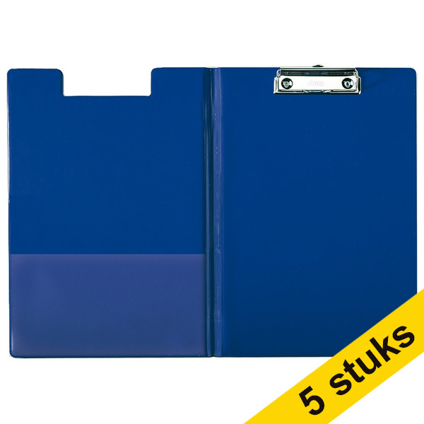 Aanbieding: 5x Esselte klembord met omslag blauw A4 staand 203989 - 1
