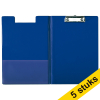 Aanbieding: 5x Esselte klembord met omslag blauw A4 staand 203989 - 1