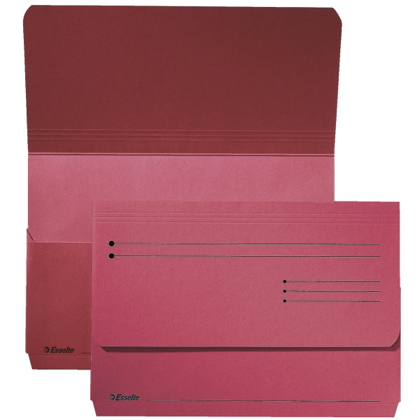 Esselte Pocket-File kartonnen dossiermappen rood (25 stuks) 15842 203692 - 1