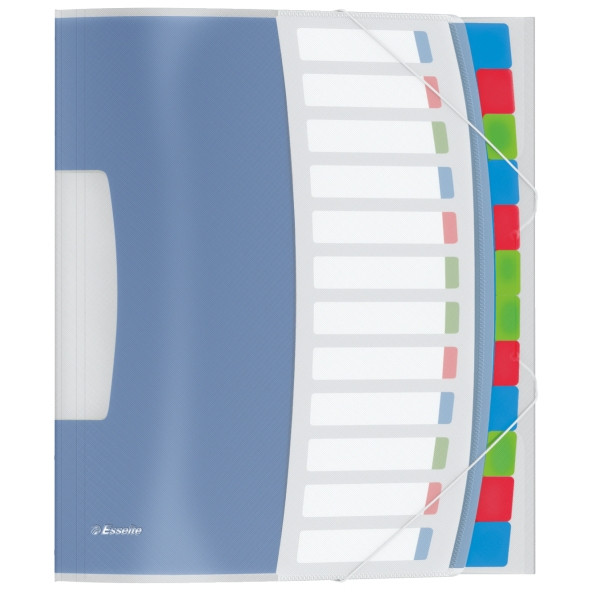Esselte Vivida sorteermap transparant (12 tabs) 624030 203260 - 