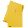 Esselte inlegmap karton met lijnbedrukking en 10 mm overslag geel A4 (100 stuks)