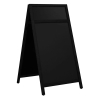 Europel krijtstoepbord met topbord zwart 66 x 128 cm 356242 226941 - 3