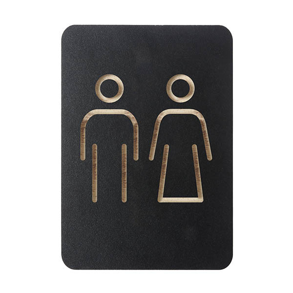 Europel pictogrambord man/vrouw zwart 227001 - 1