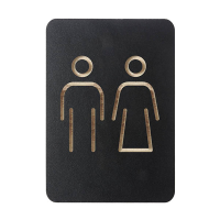 Europel pictogrambord man/vrouw zwart