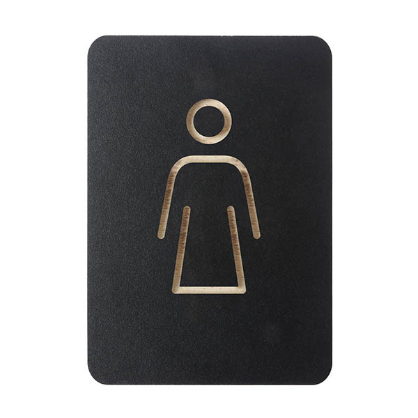 Europel pictogrambord vrouw zwart 227000 - 1
