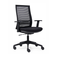 Euroseats Canillo bureaustoel net zwart (incl. armleggers) 205877