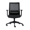 Euroseats Evora bureaustoel zwart (incl. armleggers)