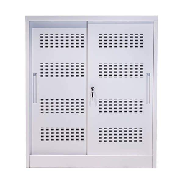 Euroseats schuifdeurkast wit 105 x 90 x 40 cm 205804 - 1